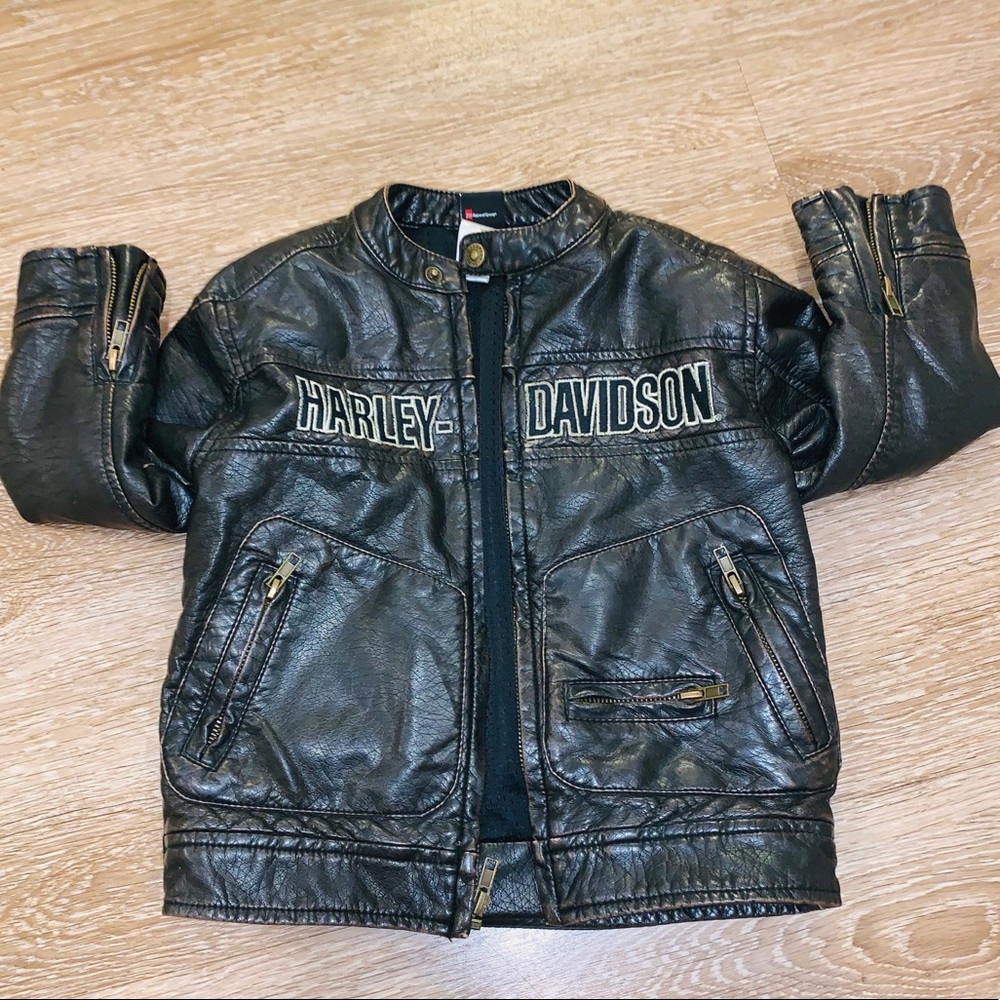 Harley Davidson Boys Vegan Leather Jacket